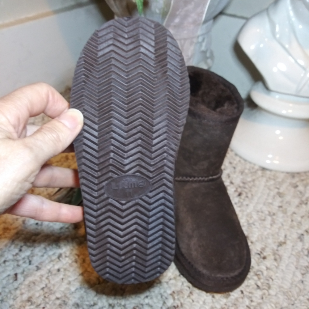 Lamo Chocolate Brown Classic Suede & Faux Fur Boots - Picture 7 of 10